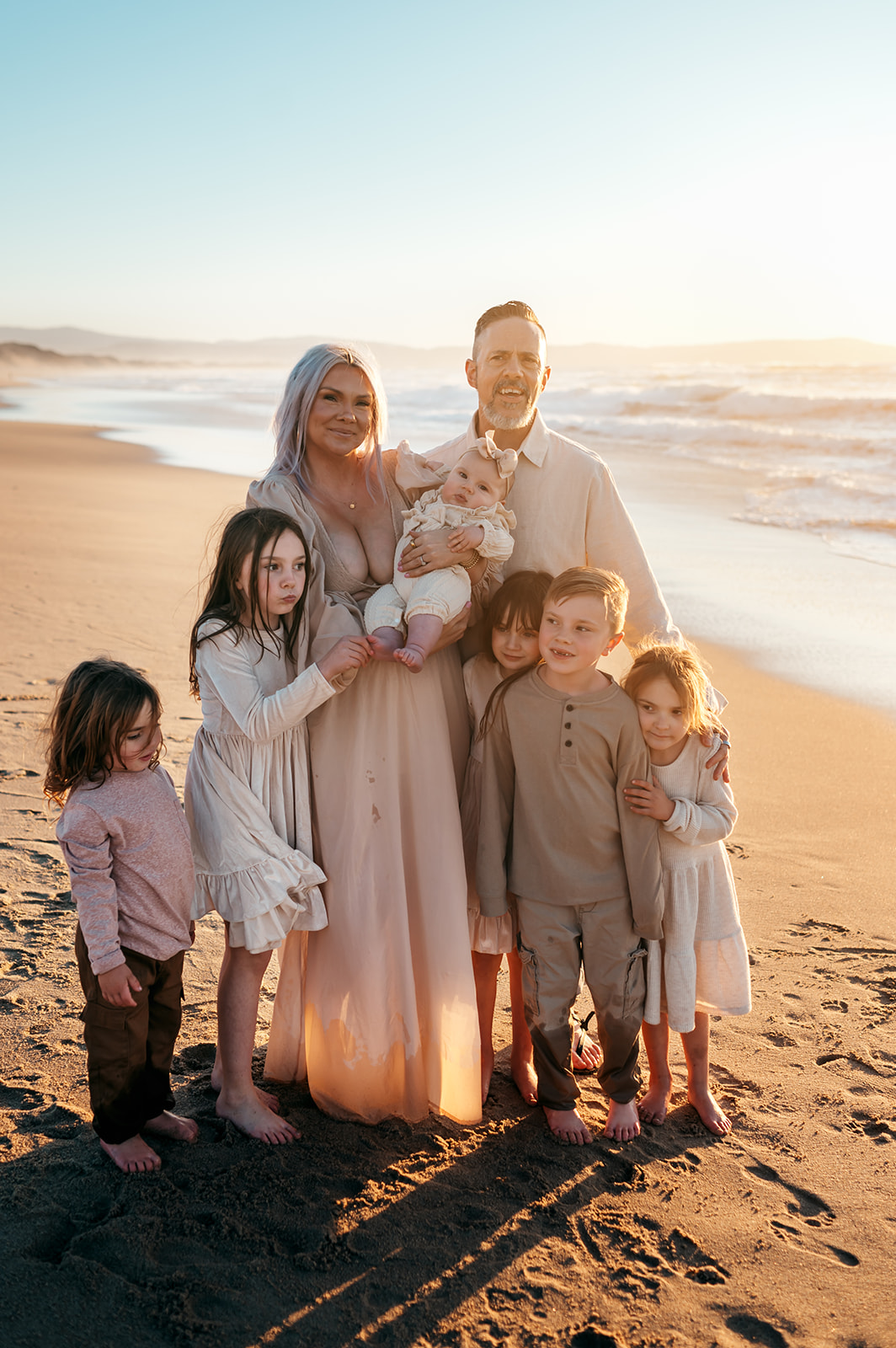 Family at golden hour on the Monterey coast — Britt Honey Photography mini session